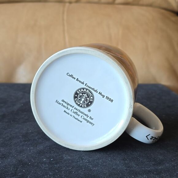 VTG Starbucks 1998 Coffee Break Essentials Mug – Eclectic Jumbo Ceramic Cup - Picture 8 of 13